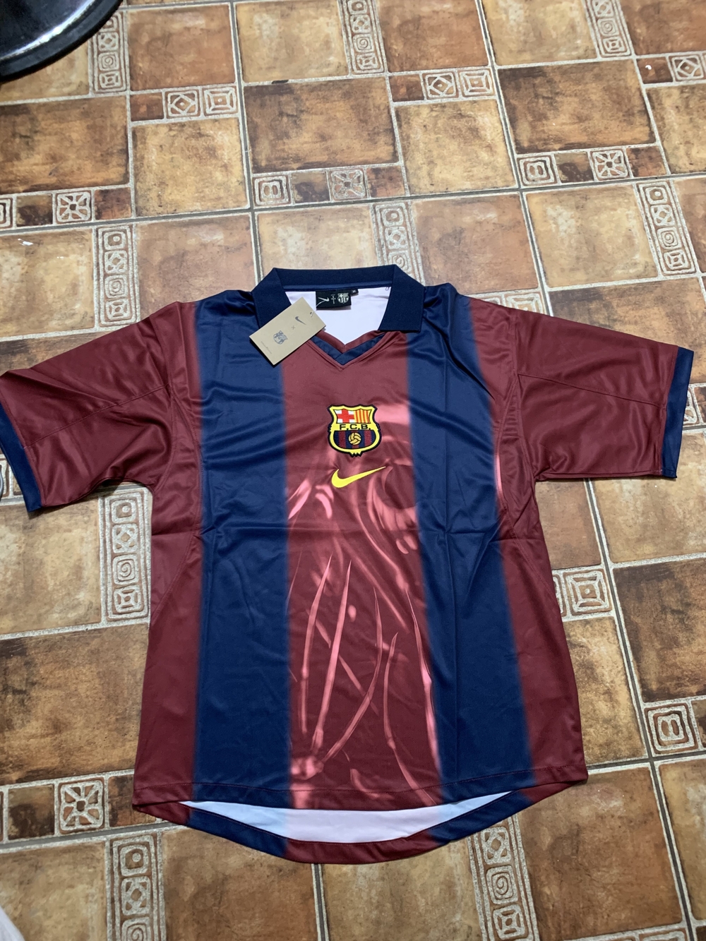 Nike Barcelona Travis Scott Cactus Jack Rugby Jersey Size M